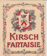 BELLES ETIQUETTES - KIRSCH FANTAISIE  - SPECIMEN -  ETS JOUNEAU 1933 - VOIR AU DOS INTERESSANT POUR COLLECTION - Collections & Sets