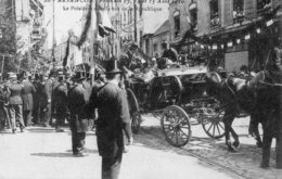 Histoire. IIIe République . Besançon 1910. Le Président Armand Fallières Rue De La République. - Inauguraciones