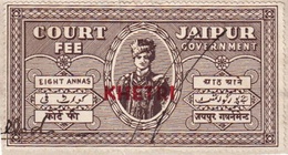 INDIA KHETRI (JAIPUR) PRINCELY STATE 8-ANNAS COURT FEE STAMP 1940-45 GOOD/USED - Jaipur