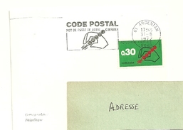 ORNE - Dépt N° 61 = ARGENTAN 1972 =  FLAMME CONCORDANTE  =  SECAP Illustrée ' CODE POSTAL / Mot Passe' - Zipcode