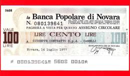 MINIASSEGNI - BANCA POPOLARE DI NOVARA - FdS - BPNO.037 - [10] Chèques