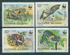3760 Bulgaria 1989 Bats World  Wildlife Fund WWF ** MNH / Weltweiter Naturschutz: Fledermause Bulgarie Bulgarien - Ongebruikt
