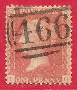 Grande-Bretagne N°14 1p Rouge Carminé (dentelé 14 - Grande Couronne) 1854-55 O - Used Stamps