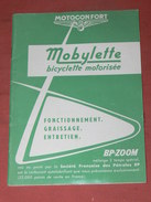 MOTO / 50 CM3   MOBYLETTE /  MOTOCONFORT / CARNET  D ENTRETIEN ORIGINAL / EDITION DE 1969 - Motorfietsen