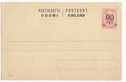 FINLANDE - 1921 - CARTE ENTIER POSTAL NEUVE - - Postal Stationery