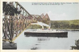 QUEBEC  ( Canada ) Bateau Filant Sous Le Pont De Quebec - Québec - Beauport