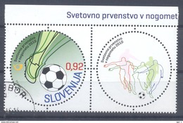 Slovenia Slowenien Slovenie 2010 Football Spccer Fussball Calcio World Championship CTO Used With Tab - 2010 – África Del Sur