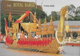 CARTE POSTALE 10CM/15CM ORIGINALE : BANGKOK 2006 LA BARGE ROYALE SUR LE FLEUVE CHAOS POUR LES 60 ANS DU ROI DE THAILANDE - Tailandia