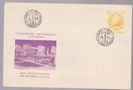 COVER Envelope SPECIAL ROMANIA 1970  THEATRE  Day, Covr Fdc Romania 1970 - Cartas & Documentos