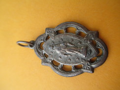 Médaille Religieuse /Sainte Vierge Et Cœur De Jésus/ Dentelée/ Bronze Nickelé/ Fin XIXéme - Religion &  Esoterik