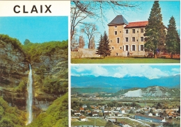 CPM 38 - Claix - Cascade De La Pissarde - Château D'Allières - Vue Générale - Claix