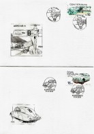 Czech Republic - 2016 - Historical Vehicles - Biplane Aero-11 And Tatra-87 Car - FDC (first Day Covers) Set - FDC