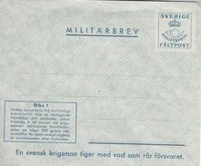 Military Cover. Sweden  H-1125 - Militärmarken