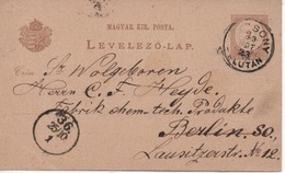 Hungary 1883, Pozsony (Pressburg/Bratislava)  Magyar Kir. Posta To Berlin - Interesting - Lettres & Documents