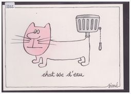 FORMAT 10x15cm - CHAT SSE D'EAU - PAR SINE - TB - Sine