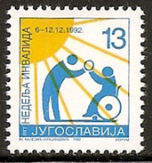Yugoslavia 1992 Disabled, Postage Due, Surcharge, Tax, MNH - Impuestos