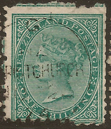 NZ 1874 1/- Green FSF P10x12.5 SG 164 U #ZS825 - Used Stamps