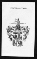 Grafen Von Stampa - Stampa Wappen Adel Coat Of Arms Kupferstich  Heraldry Heraldik - Prenten & Gravure
