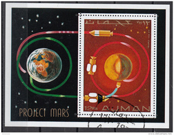 Bf. 232A Ajman 1971 Space Astronomia Progetto Marte Perf. Project Mars - Asien