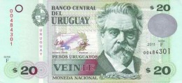 URUGUAY 20 PESOS URUGUAYOS 2011 P-86b UNC  [ UY545f ] - Uruguay