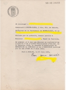 FISCAUX DE MONACO PAPIER TIMBRE à 30 Fr "blason" Sur Document Du 27 Juin 1956   Filigrane RAINIER III - Fiscaux