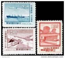 Taiwan 1972 Communication Stamps Telecommunication Train Plane Ship Satellite Bridge - Ongebruikt