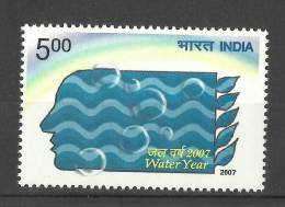 INDIA, 2007, National Water Year,  Nature, Agriculture, Bubble,  Environment  MNH, (**) - Neufs