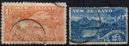 NOUVELLE-ZELANDE - 2 Valeurs De 1900/08 Oblitérées - Unused Stamps