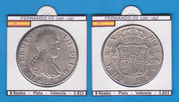 FERNANDO VII 1.808-1.833 8 Reales Plata Valencia 1.811 Réplica  DL-11.371 - Valse Munten