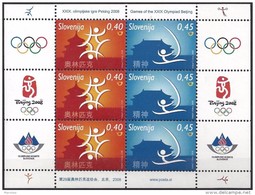 SLOVENIA 2008 Sport - XXIX. Summer Olympics Beijing Miniature Sheet **MNH Michel # KB679,680 - Slovenia
