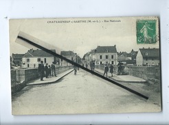 CPA - Chateauneuf Sur Sarthe -  (M.-et-L.) - Rue Nationale - Chateauneuf Sur Sarthe