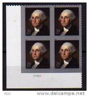 ETATS-UNIS. George Washington (nouveau Timbre 2011)  Bloc De 4 Neufs ** - Unused Stamps