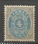 DANEMARK N° 23 B / DENT 14 X 13 1/2 NEUF* CHARNIERE / MH - Ungebraucht