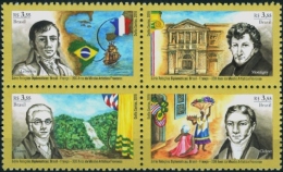BRAZIL 2016 -  Brazil  And France   200 Years Of  The French Artistic Mission In Brazil - Set Of 4v -  Mnh - Nuevos