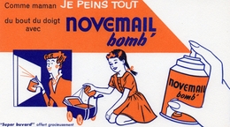 Buvard  -  NOVEMAIL Bomb Comme Maman Je Peins Tout Du Bout Du Doigt  (fond Orange) - Peintures