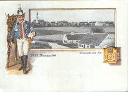 Germany - Postcard Circulated 1988 - Blindheim - Ortsansicht Um 1900 - 2/scans - Dillingen