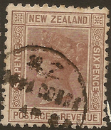 NZ 1882 6d SSF P12x11.5 SG 201 U #ZS845 - Usados