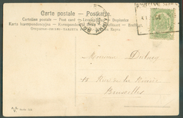 CV Affranchie 5 C. Obl.  Griffe Ferroviaire De ROMEDENNE SURICE Vers Bruxelles . - 11776 - Sello Lineal