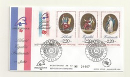 FDC EXPO PHILEXFRANCE  TRYPIQUE BICENTENAIRE REVOLUTION OBLITERATION 14/07/1989 - Franse Revolutie