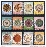 ROMANIA 2007 Ceramics: Plates Complete Issue Of 12 Stamps MNH / **. - Ongebruikt
