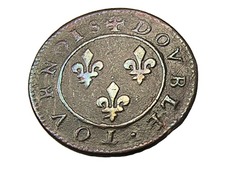 Double Tournois - Henri III - France - S/Date - Paris -  Cuivre  - 3,07 Gr. - Beau TB+ - - 1574-1589 Enrico III