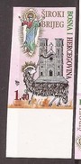 1996  29 STORIA FRANZISKANER KLOSTER SIROKI BRIJEG CHRISTUS   BOSNIEN HERZEGOWINA KROATISCHE POST   RRR IMPERFORATE MNH - Abdijen En Kloosters