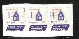 Netherlands 2014 - Three Internatiolan Stamps House, Mi 3207 X 3, Cancelled On Paper - Used Stamps