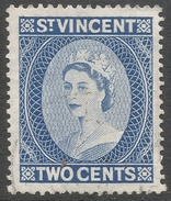 St Vincent. 1953-63 QEII. 2c Used. Mult Script CA W/M. SG 190 - St.Vincent (...-1979)