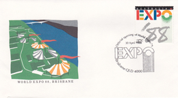 Australia 1988 Expo Brisbane, Opening Day Postmark - Marcophilie