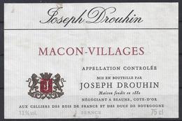 ETIQUETTE MACON VILLAGES - Joseph Drouhin à Beaune - Bourgogne