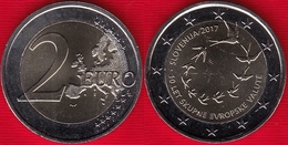 Slovenia 2 Euro 2017 "Adoption Of The Euro" BiMetallic UNC - Slovénie