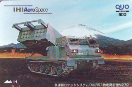 Télécarte JAPON * ARTILLERIE (35) MILITAIRY LEGER ARMEE * JAPAN Phonecard Army * ARTILLERY * GUNNERY - Armee