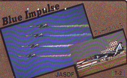 TELECARTE JAPON * MILITAIRY AVION  (599)  Flugzeuge * Airplane * Aeroplano * PHONECARD JAPAN * ARMEE * LEGER VLIEGTUIG - Army