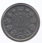 ALBERT I * 5 Frank / 1 Belga 1931 Vlaams Pos.B * Nr 4733 - 5 Francs & 1 Belga